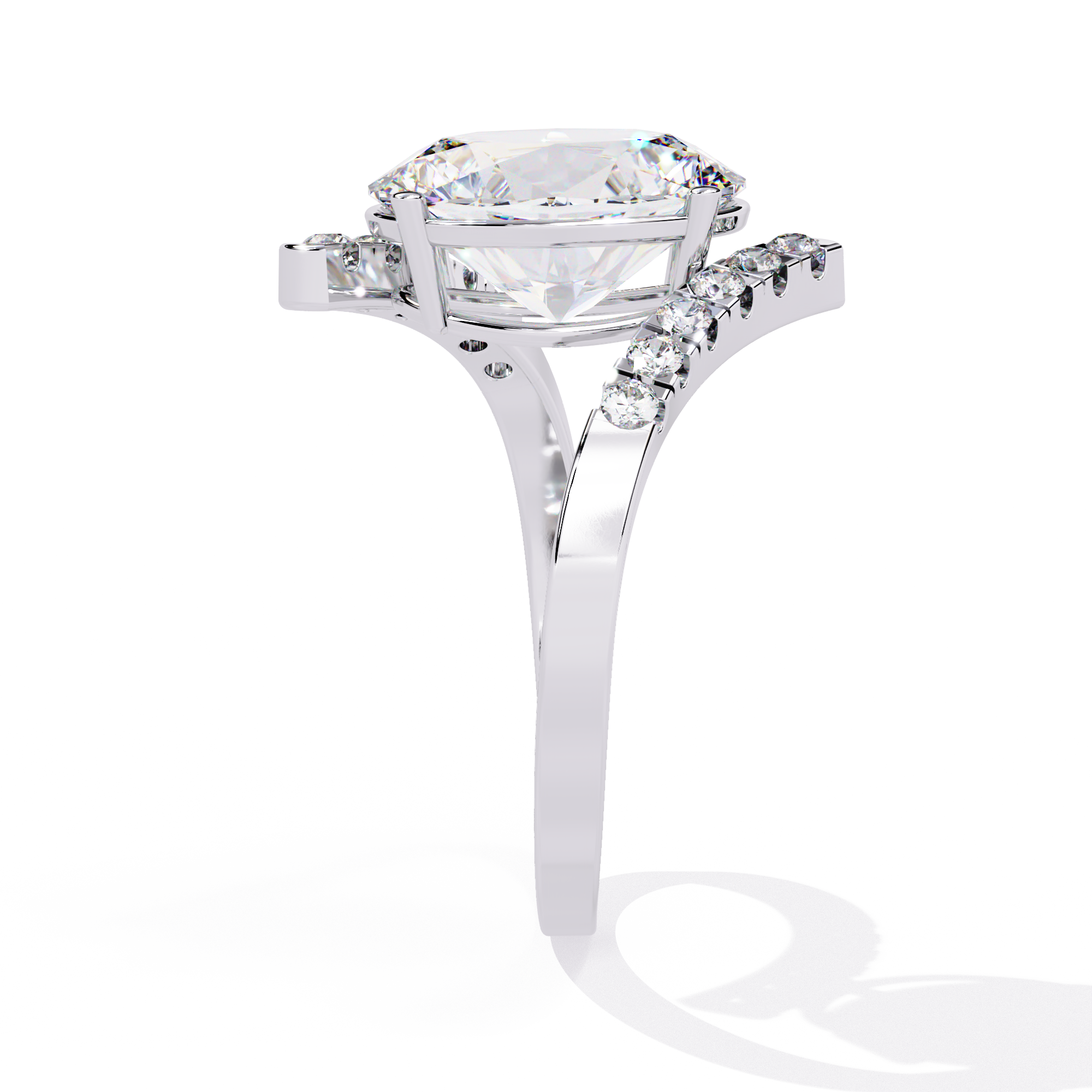 Solitairekart 2.41ct Oval Cut Halo Natural Diamond Ring-H Color, VS1 Clarity